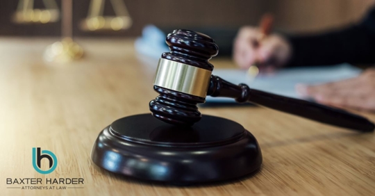 gavel on wooden table