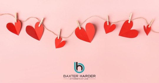 paper hearts clothespinned to a string